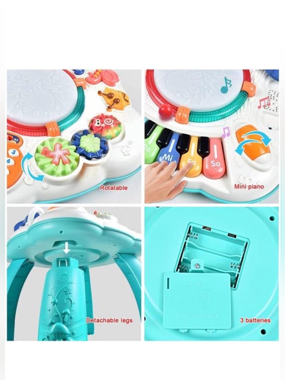 Lights & Sounds Baby Interactive Learning Activity Table - Picture 6 of 11